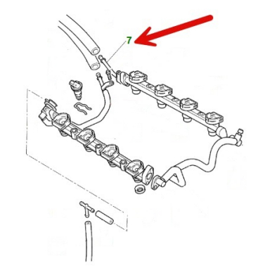 USED Fuel Feed Line Pipe, At Fuel Rail  NCC3005AB